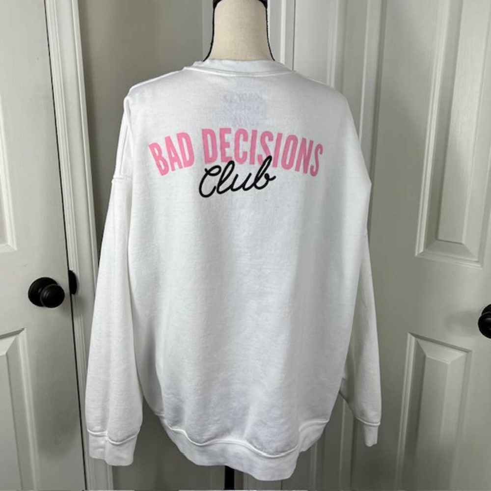 Bad Decisions Club Graphic Crewneck Sweatshirt